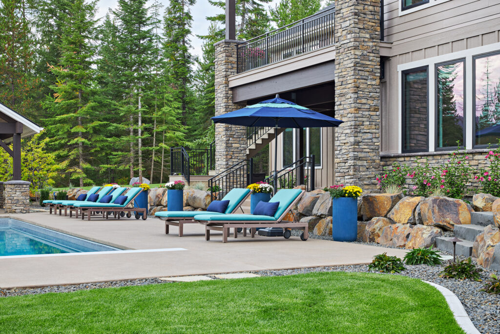 It’s 5 O’Clock In Cougar Bay — Ebbert stairs chairs and pool