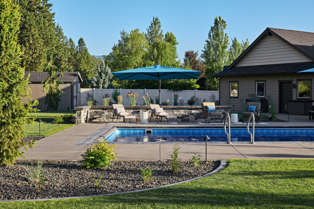 Liberty Lake Pool — Afternoon pool and sitting area