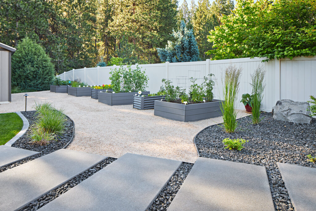 Liberty Lake Pool — Garden and pathway